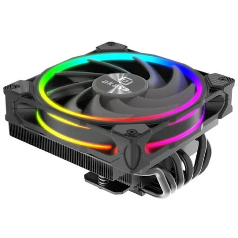 AKASA Cooler Procesor SOHO H6L M2 Low-Profile ARGB 120mm Negru