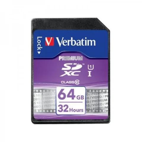 Card memorie SDXC Verbatim Premium 64GB, Class 10, UHS-I U1, V10