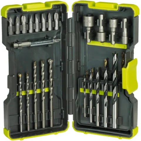 Ryobi bit and drill box RAK30MIX, 30 pieces, drill & bit set (green)