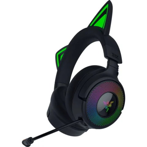 Razer Casti Kraken Kitty V3 Pro, gaming headset black, Bluetooth, USB dongle, USB cable