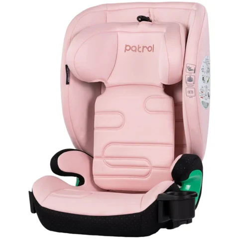 Chipolino Scaun Auto Copii Patrol I-Size 100-150CM cu Sistem Isofix 4 – 12 Ani Roz Pudra