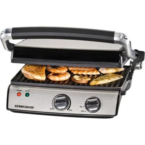 Rommelsbacher Gratar electric Contact Grill KG 2020 (stainless steel/black, 2,000 watts)