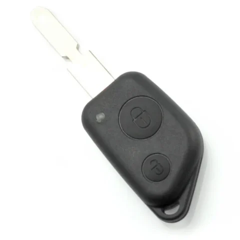 Carguard Carcasa pentru Cheie Citroen / Peugeot cu 2 Butoane Lama 4 Piste Negru