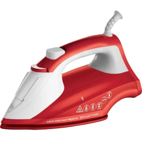 Russell Hobbs Fier De Calcat Talpa Ceramica Colorata Infuzata Cu Balsam 2400W 115G/min Rosu/Alb Russell Hobbs Fier De Calcat Talpa Ceramica Colorata Infuzata Cu Balsam 2400W 115G/min Rosu/Alb