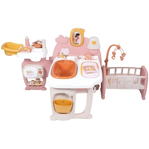 SMOBY Set Baby Nurse Centru mare de joaca pentru papusi cu 18 accesorii +3 ani
