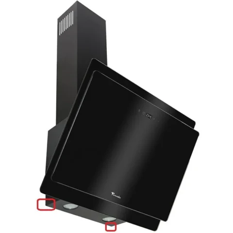 Tornado Hota Decorativa Resigilat Notos 1200 (90) 1 Motor Latime 90cm 4 Viteze Absorbtie 1200m3/ora Negru