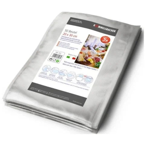 Rommelsbacher vacuum bag 20cm x 30cm, vacuuming films (transparent, 50 pieces)