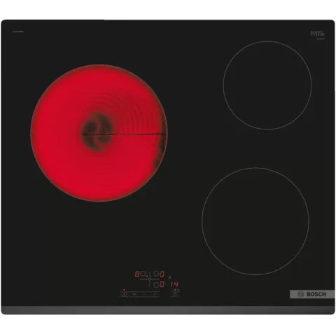 Bosch Plita Incorporabila PKM631BB2E Vitroceramica 3 Zone Gatit TouchSelect ReStart Temporizator HighSpeed Negru