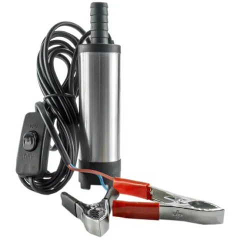Carguard Pompa de Transfer Combustibil 12V 30l/min Cleme Crocodil Argintiu