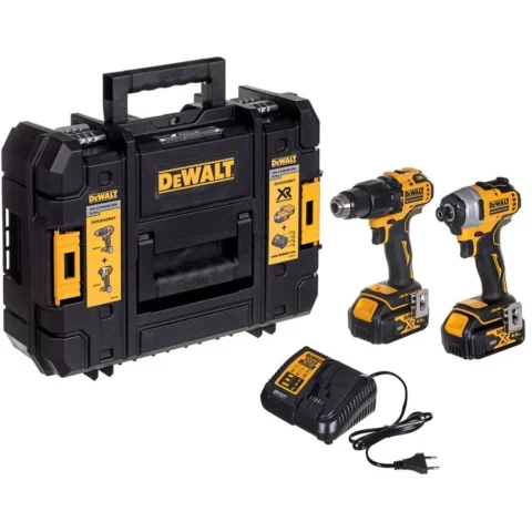 DeWALT Kit 2 Unelte DCK2062M2T 18V XR DCD709 + DCF809 + 2 Acumulatori 4.0Ah + Incarcator in Valiza Transport Negru/Galben DeWALT Kit 2 Unelte DCK2062M2T 18V XR DCD709 + DCF809 + 2 Acumulatori 4.0Ah + Incarcator in Valiza Transport Negru/Galben