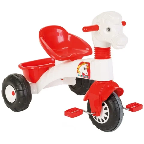 PILSAN Tricicleta Pony 3 Ani+ Alb-Rosu