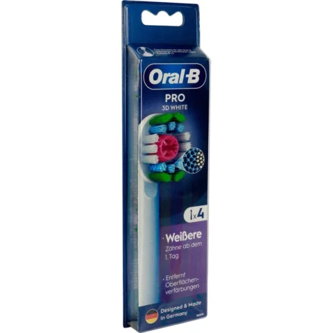 Oral-B Braun Pro 3D White brush heads 4-pack (white)