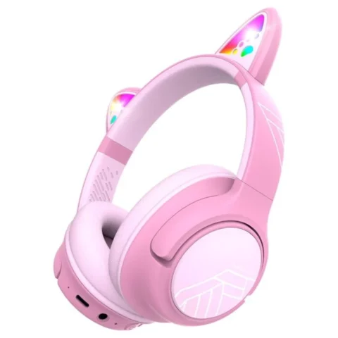PowerLocus Casti Casti Pentru Copii Wireless Bobo Cat Ears Roz
