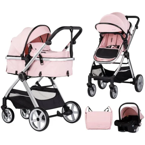 Chipolino Carucior Vista 3 in 1 de la Nastere Maxim 22KG Roz