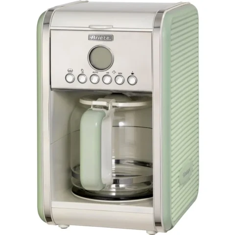 Ariete Cafetiera American Vintage, filter machine (light green/cream, 4-12 cups)