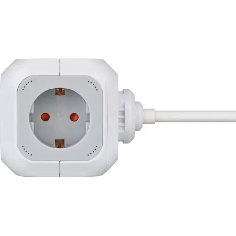 Brennenstuhl ALEA-Power 4-way socket cube (light grey/white, 1.4 meters)