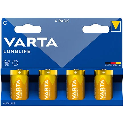 Varta BATERIE ALCALINA LR14 BLISTER 4 BUC LONGLIFE
