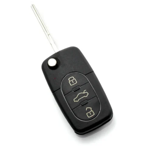 Carguard Carcasa Cheie Tip Briceag Audi Cu 3+1 Butoane 1 Buton De Panica Si Baterie 1616