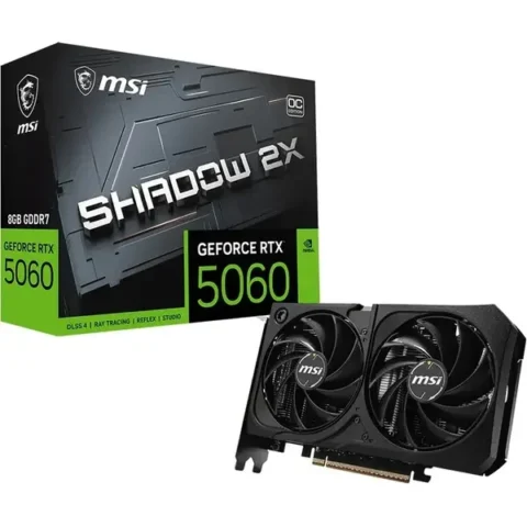 MSI Placa Video GeForce RTX 5060 SHADOW 2X OC MAX 8GB GDDR7 128-bit DLSS 4
