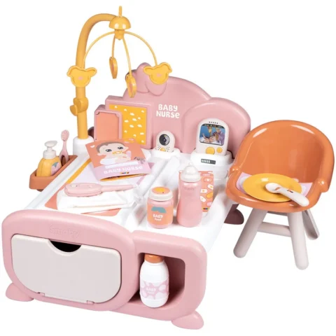 SMOBY Set Baby Nurse Cresas Cocoon 3 in 1 cu 16 accesorii +3 ani