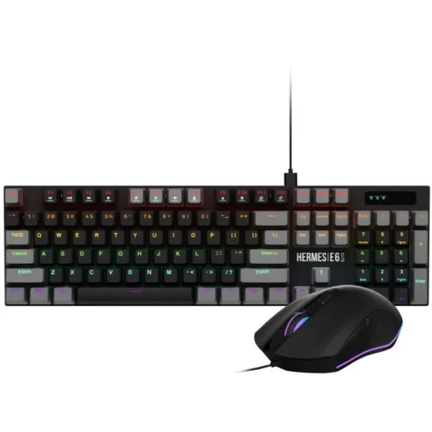 Gamdias Kit Gaming Hermes E6 Elite Negru Iluminare Rainbow