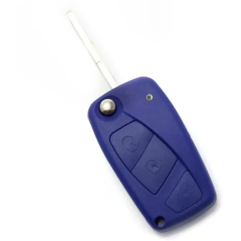 Carguard Carcasa pentru Cheie Fiat Tip Briceag 3 Butoane Albastru