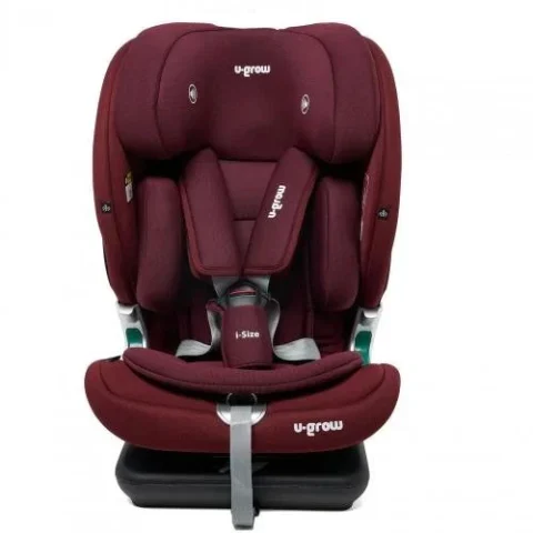 U-GROW Scaun Auto Copil I-Size Goldfix Plus Isofix 76-150CM Boxa Bluetooth Rosu