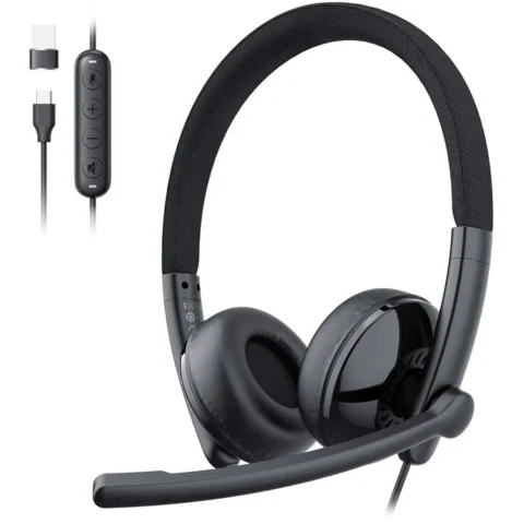 Emeet Casti Birou / Call Center GeniusCall HS50 Interfata USB-C Negru