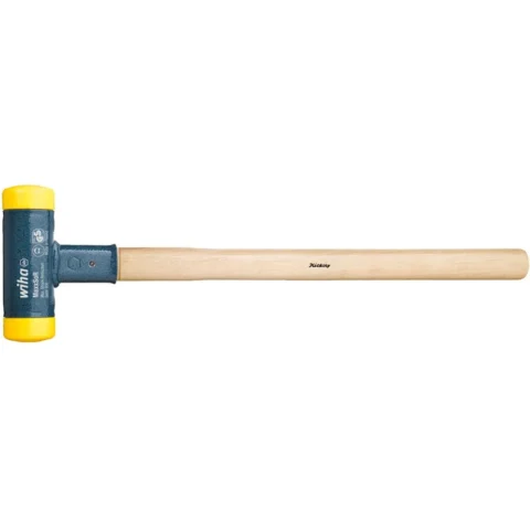 Wiha soft-faced hammer, non-recoiling, medium-hard, black/wood, ? 30mm