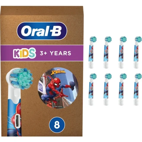 Braun Oral-B Kids Spiderman 8-piece brush attachment (white, frustration-free packaging) Braun Oral-B Kids Spiderman 8-piece brush attachment (white, frustration-free packaging)