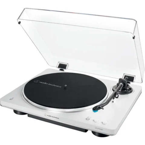 Audio Technica Audio-Technica AT-LP70XBTWS, record player (white/silver, integrated phono preamplifier, Bluetooth, fully automatic, belt drive) Audio Technica Audio-Technica AT-LP70XBTWS, record player (white/silver, integrated phono preamplifier, Bluetooth, fully automatic, belt drive)