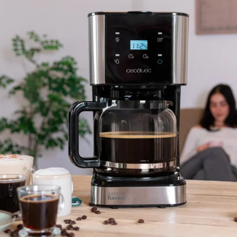 Cecotec Cafetiera Coffee 66 Drop & Touch, filter coffee machine, stainless steel/black, 950 watts