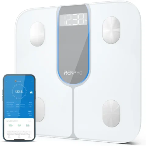 Renpho Cantar Corporal Smart Elis 1C A033 Analiza Complexa Bluetooth Maxim 180KG Alb