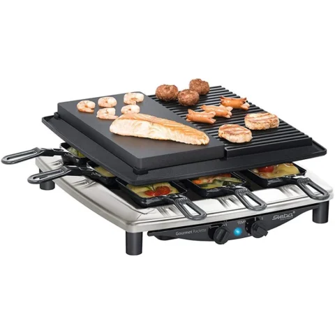 Steba Gratar electric Raclette RC 4 Plus Deluxe Chrom – 1450W