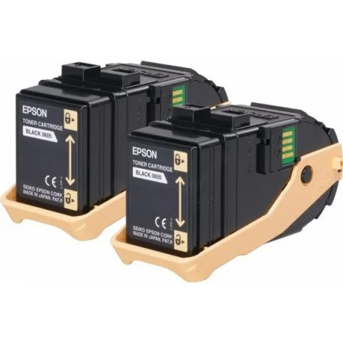 Pachet 2 tonere laser Epson C13S050609 negre, 2×6500 pag