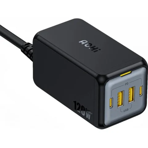 AOHi Incarcator AOC-C006 120W 2x USB-C 2x USB-A Negru
