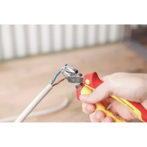 Wiha Professional electric wire stripper, cutting pliers red/yellow, with DynamicJoint