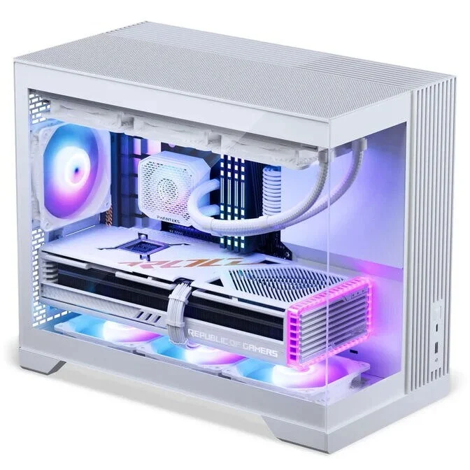 PHANTEKS Carcasa Mini mATX Tempered Glass 3x 120mm Alb