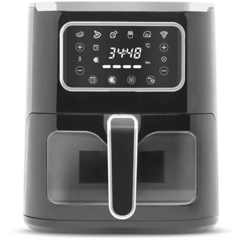 Bewello Friteuza fara Ulei 220-240V 1450W 5L Buton Tactil Negru