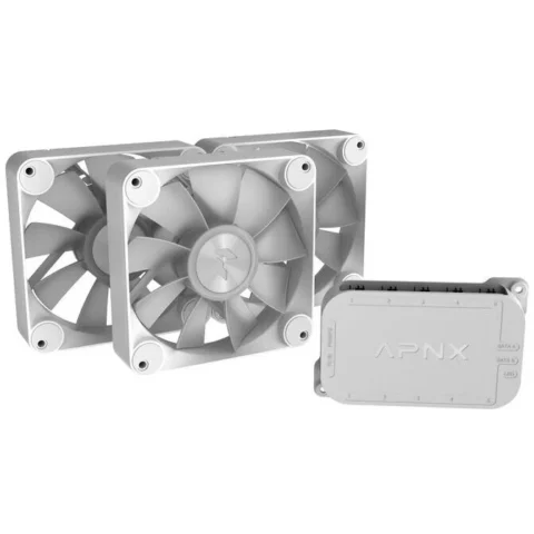 APNX Ventilator FP1-R PWM Reverse Blade PWM ARGB 3Pack Alb