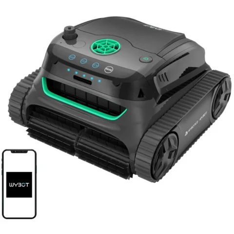 Wybot Robot de Curatat Piscina S2 fara Fir Baterie 7800mAh Negru/Verde
