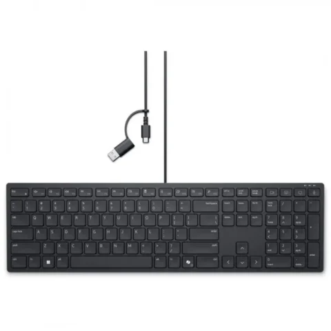 Dell Tastatura Standard cu Fir Pro Wired Collaboration KB525C Layout US International (QWERTY) Negru