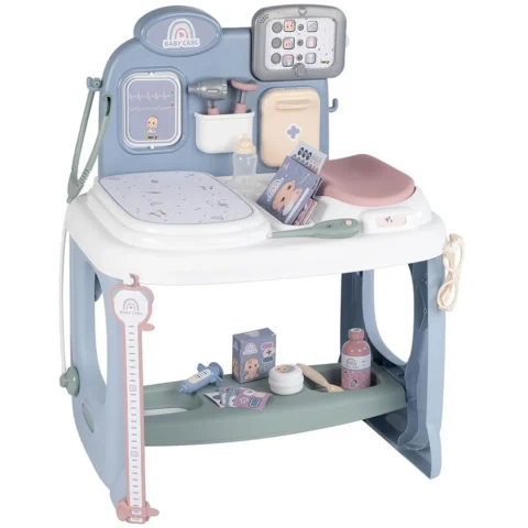 SMOBY Set Baby Care Centru de ingrijire albastru cu accesorii +3 ani SMOBY Set Baby Care Centru de ingrijire albastru cu accesorii +3 ani