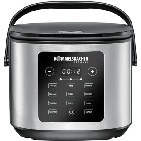 Rommelsbacher Aparat de Gatit Orez Multifunctional MRK 950 860W Afisaj LED 12 Programe Inox/Negru