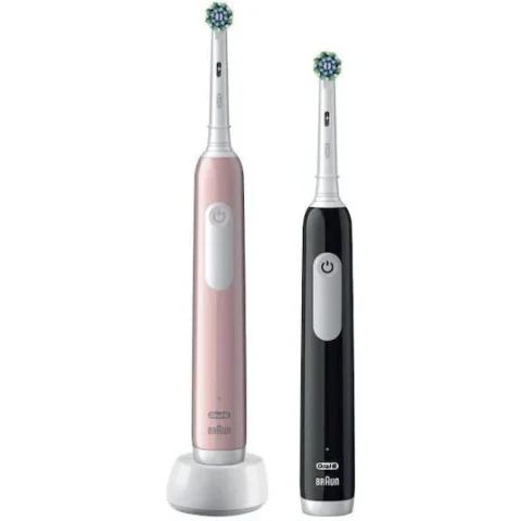 Oral-B Periuta de Dinti Electrica Pro 1 Duo Cross Action Negru/Roz