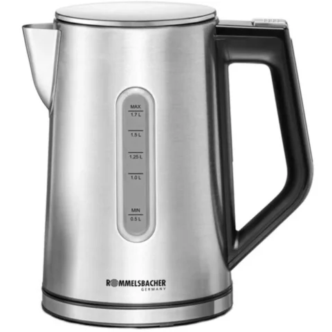 Rommelsbacher Fierbator Sunny WK 3000 kettle (stainless steel/black, 3,000 watts, 1.7 liters)