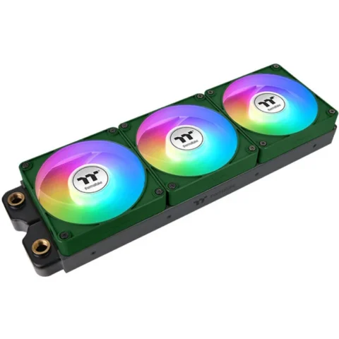 Thermaltake CT120 EX Reverse ARGB Sync PC Cooling Fan Racing Green (Green, Pack of 3, 120 mm)