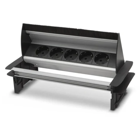 Delight Priza Incorporabila Blat 5 Prize Schuko 16A 3500W Aluminiu Design Ascuns 1.5m