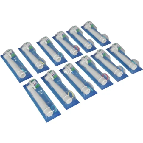 Braun Oral-B Pro 3D White brush heads, pack of 12 (white, frustration-free outer packaging)