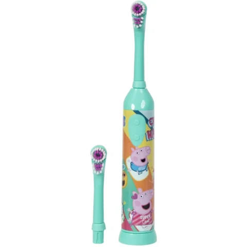PEPPA PIG Periuta Electrica Cu Baterii Cap De Rezerva Verde